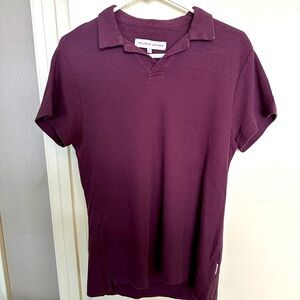 Two (2) Men’s Orlebar Brown cotton mesh polo shirts